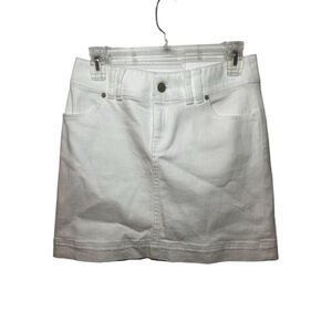Lilly Pulitzer White Stretch Denim Skirt Size 0